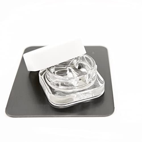 Set di 60 barattoli in vetro cubico con tre scomparti (2 ml per vano) | Barattolo quadrato (coperchio bianco)