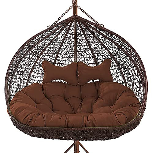 SRHMYWGY Hängesessel Kissen Hängestuhl Schaukel Korb Polster Auflage für Hängeschaukel Verdicken Schaukelstuhl Sitzkissen Hängestuhl Sitzauflage for Indoor Outdoor Zuhause Büro Patio (Brown)