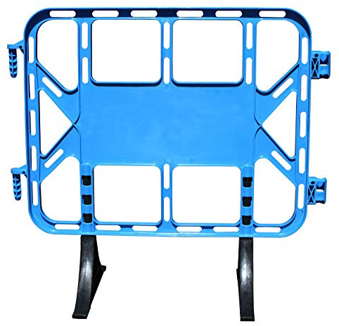PAL | Valla de Obra Peatonal de Plástico 1 metro Azul | Diseño Innovador y Sin Mantenimiento | Fácil Transporte y Almacenamiento | Ideal para Seguridad y Publicidad, Azul - (1- Valla)