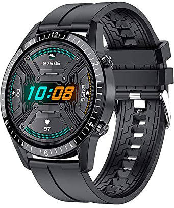 QESTO KNN - Orologio intelligente da uomo, sfigmomanometro, da donna, con cardiofrequenzimetro e cardiofrequenzimetro, orologio da polso per Android IOS (I)
