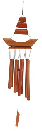 Cabilock Windspiel Anhänger Aus Holz Hängekunst Für Balkon Und Garten Glocken Anhänger Für Innen Und Außendekoration Hofglocken Design