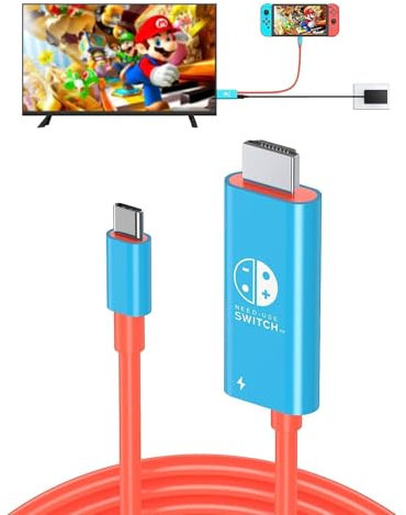 Switch TV Adapter für Nintendo Switch/OLED, 2 in 1 Switch Portable Dock mit 4K HDMI,Type C 100W PD,Mini travel tv Cable für Switch,Steam Deck
