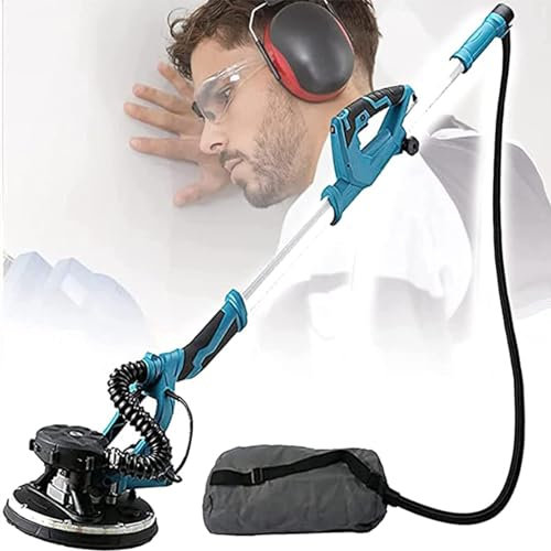 Levigatrice elettrica giraffa,1800W muro a secco,autoassorbimento per,1000-2100 giri/min,regolazione a 5 velocità,assorbimento automatico della polvere,220 V,Sander+20SandPad