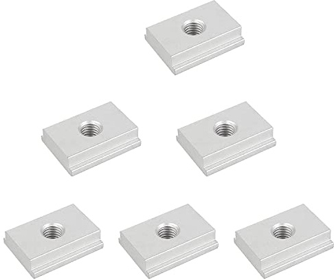 Oewnvmd 6 StüCke T-Nutensteine, M6 T-Schienen Gleitmuttern, Aluminium Nutensteine, Schienen Gleitmuttern, MöBel Nutensteine Zur Schlitzbefestigung