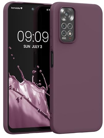 kwmobile Custodia Compatibile con Xiaomi Redmi Note 11 / Note 11S Cover - Back Case per Smartphone in Silicone TPU - Protezione Gommata - Iris pallido