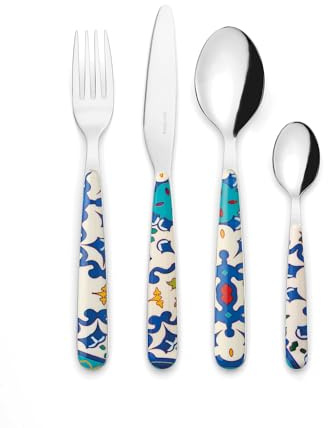 Guzzini - FLOWER&LEMON Set de 24 Couverts - Bleu Méditerranée - 28194076