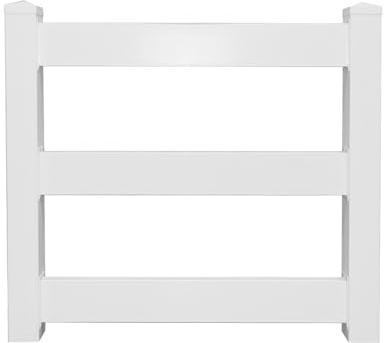 Weatherables 3-Rail 4’x4’ Vinyl Fence Gate EZ Pack – White Vinyl Fence Gate Kit, Includes Stainless Steel Hinges, Pad-Lock Latch, and Aluminum Insert