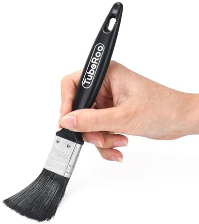 TubeRoo Pennello da pittore, 25 mm, piccolo pennello per vernice, pennello per vernice, olio di legno e vernice da parete, pennello per vernice per legno – pennello piatto, pennello per colore per