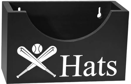 LOVIVER Huthalter aus Holz, Hutständer, robuster, kompakter rustikaler Hutaufbewahrungsständer für Baseballmützen für Schlafzimmer, Wohnzimmer, Büro, Zuhause, Schwarz