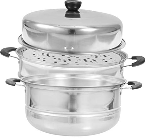 AYCDL Olla de Acero Inoxidable para cocinar al Vapor, para Pasta, Sopa, Verduras, vaporera