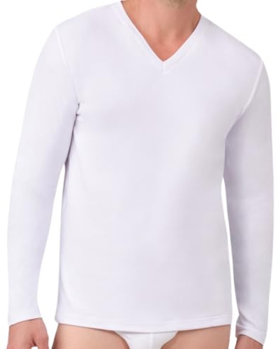 40° grados - Camiseta Térmica Caballero Manga Larga Cuello Pico