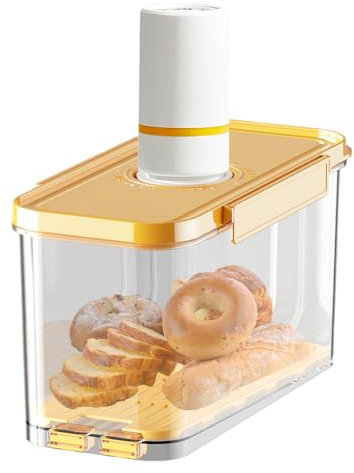 Nuhjytgf Boîte de rangement alimentaire sous vide avec pompe à vide, bocal alimentaire scellé avec couvercle, conservation de la fraîcheur, grande capacité, 6 L, 4,5 L, pour l'organisation de la