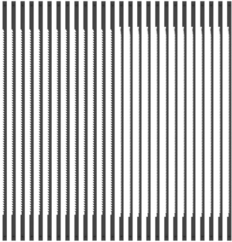 LuLobtg 26Pcs Coping Saw Blades Set 6-1/2inch High Carbon Steel Wood Cutting Saw Blades Kit 15TPI/24TPI Sturdy Wood Cutting Saw Blade Replacement Clean Cut Coping Saw Blade for Wood Plastic Leather