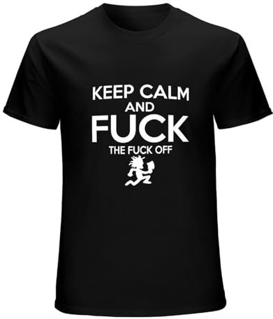 Men's Hatchetman ICP Keep Calm Black T Shirt Black Black XL