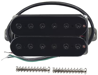FLEOR Bridge Pickup Double Coil Humbucker Pickups 14-15K für E-Gitarren Tonabnehmer - Schwarz