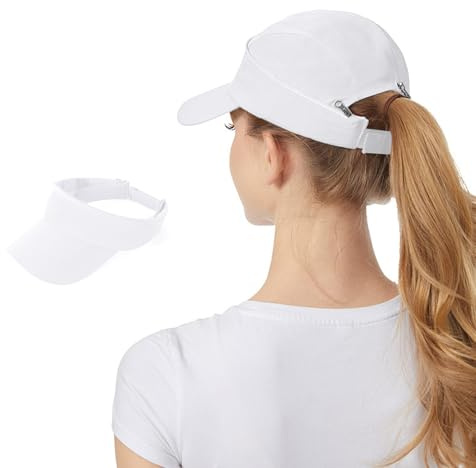 AYPOW Cappello con Visiera Asciugatura Rapida, Leggero Visiera Parasole Estivo Donne, Anti UV Regolabile Berretto da Baseball Tennis da Golf Cappellini Running Sportive Aperta Unisex