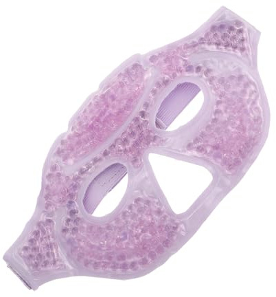 LOLIPPYY Kühlende Augenmaske Wiederverwendbar Halbgesichts Kältekompresse aus Elastischem Material für Frauen Reisen Zuhause Migräne und Geschwollene Augen