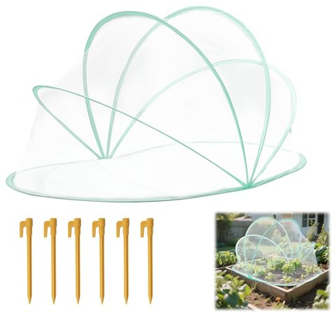 Kulturschutznetz & Gemüseschutznetz –95×45×45 cm Hochwertiges Gemüsenetz, Insektenschutznetz Gemüse, Abdeckung Hochbeet, Insektennetz, Hochbeet Netz – Pop Up Garden Mesh Plant Cover (Grün)