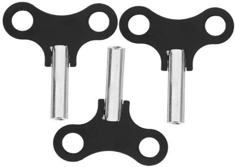 OUNONA 3stücke Teiliges Uhrenaufziehschlüssel Metall Passend Für Mechanische Wand Standuhren Retro Uhrwerk-Werkzeug Mit Benutzerfreundlichem Drehgriff Für Einfache Wartung Und Präzise Zei
