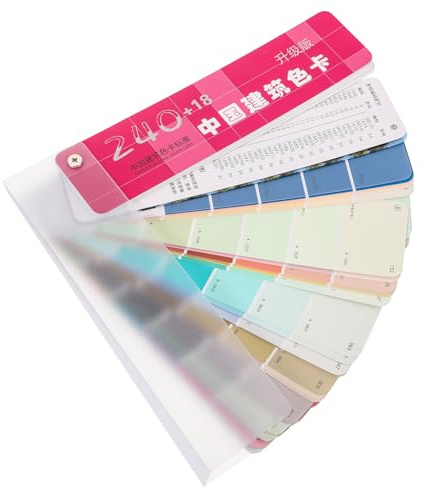 HOMSFOU Nuancier Standard pour Peinture Architecturale en Papier et Plastique, Jeu de Cartes de Couleur Pratique pour Identifier les Teintes Rangement Facile
