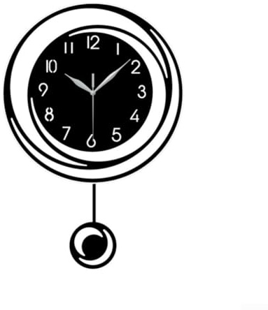 Dekorative Wanduhr mit Pendel mit geräuschlosem, nicht tickendem Quarzwerk, batteriebetrieben für ruhige Zeitmessung in verschiedenen Wohnräumen