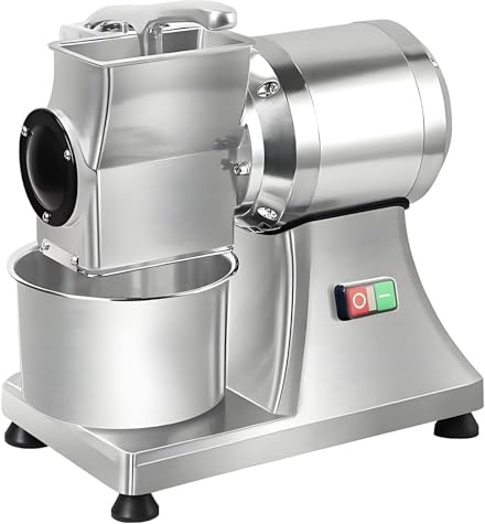 HuanEssentric Rallador Eléctrico Queso Y Alimentos,Molinillo Acero Inoxidable para Queso,Maní,Pan Rallado,Parmesano,Ideal para Restaurantes Occidentales Y Cocinas Domésticas