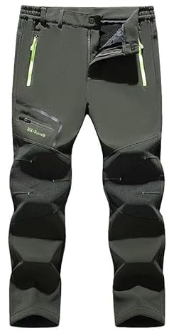 Danbly Pantalon d'extérieur imperméable & Indestructible Pantalon Softshell Homme Imperméable et Thermique pour Ski, Randonnée et Escalade