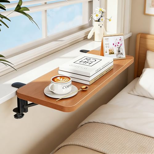 Mensola per Davanzale Finestra Estensione per Davanzale Esterno/Interno, Estensione per Ripiano per Spazi di Lavoro e Studio, Estensione per Davanzale(Wood grain B,60x25cm(23 5/8x9 7/8))