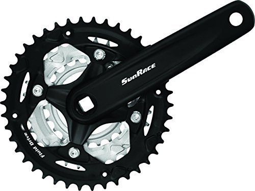 SunRace FC-M63 Kurbelgarnitur Fcm63 170x42/32/22 Sq Bk/SL W/CG