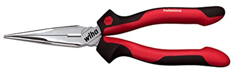 'Wiha Professional Kombizange Spitzzange, Stahl, schwarz/rot, 20 cm, 20,3 cm (8), 200 g)