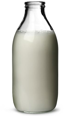 Utopia 20oz (580ml) Glass Milk Bottle – Vintage Retro Pint, Durable Soda Lime Glass, Multi-Purpose for Milk, Juice, Smoothies, Cocktails, Decorative Vase – Dishwasher Safe