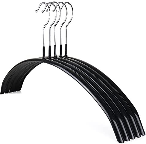The Hanger Store Non-Slip Rubber Coat Hangers - Strong Metal Cloth Hangers with Anti-Rust Chrome Hook & Slim Space-Saving Design - Ideal for Knitwear, Jumpers, Sweaters, Heavy Garments, Shirts & Tops