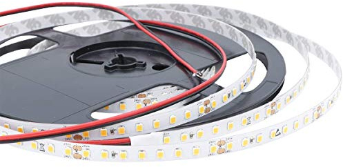 iluminize LED-Streifen: hocheffizienter LED-Streifen mit 128 LEDs pro Meter, 125,5lm/W, SMD2835, 8 mm breit, hoch selektiert, 24V, 8,6W pro Meter, 5 m auf Rolle (4000K Ra 95 IP33)