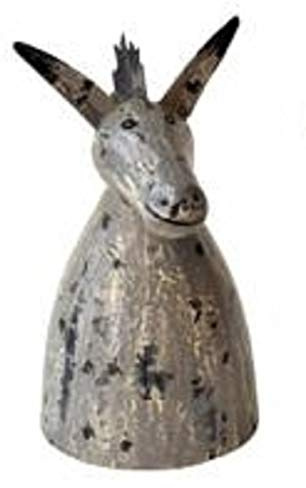 Posiwio Zaunhocker Regalhocker Metallfigur süßer Grauer Esel