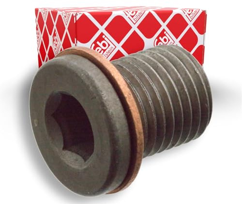 febi bilstein 104310 Ölablassschraube mit Dichtring, 1 Stück | Kompatibel mit: SEAT CORDOBA, IBIZA II, IBIZA III, VW FOX Schrägheck, POLO IV Stufenheck