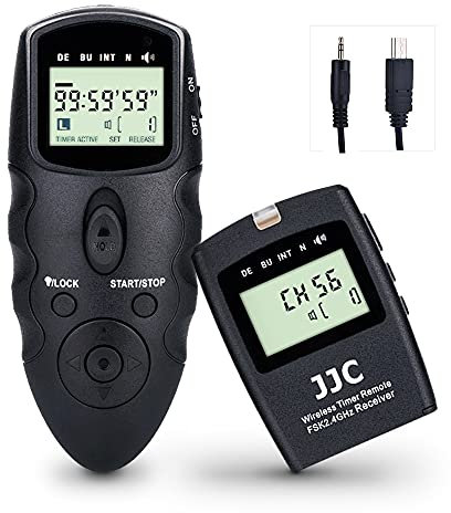 JJC Wireless Remote Control Wired Shutter Release Cord Intervalometer Timer for Sony Alpha A7 II III IV A7R II III IV V A9III A7S A6600 A6500 A6400 A6100 A6000 A5100 A3500 A58 A1 RX100 Z-V1 FX30 HX90