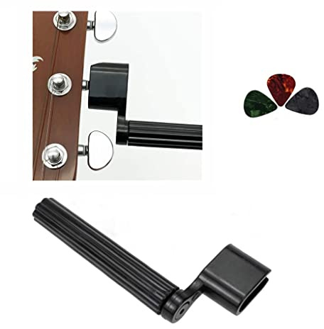 LATRAT Manovella per corde di alta qualità, con 3 plettri per chitarra acustica, chitarra western, chitarra elettrica