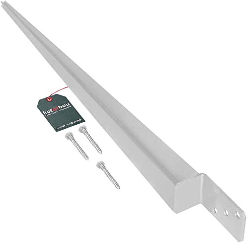 KOTARBAU Manicotto per pali da inserire, lunghezza 600 mm, supporto ideale per costruzioni, zincato, ancoraggio a terra per pali in legno, ancoraggio a terra