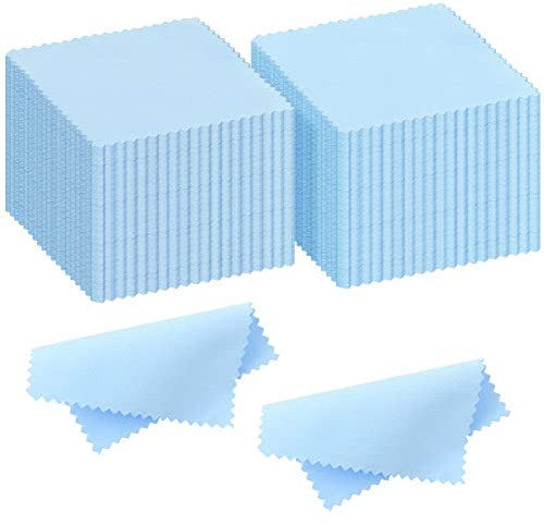 RosewineC 50 Pcs Jewellery Cleaning Cloth Soft Polishing Cloth, Sterling Silver Platinum Silver Jewelry Cleaning Cloth