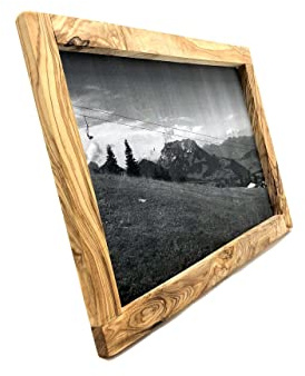 D.O.M. Cornice portafoto in legno d'ulivo, 20 x 30 cm, senza incisione