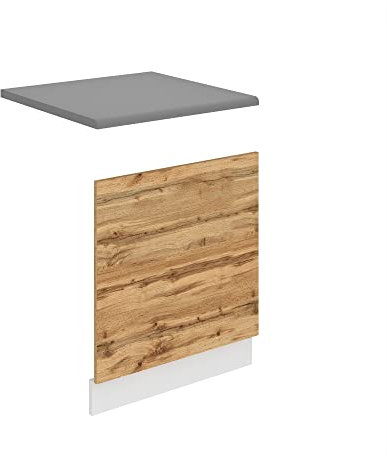 Belini Frontale Lavastoviglie PO. Frontale per Lavastoviglie Larghezza 60 cm Pannello Frontale per Lavastoviglie Senza Maniglia Rovere Wotan