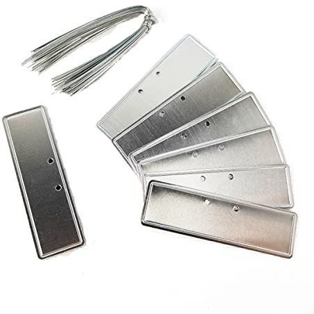 100 Stücke Aluminium Pflanzenetiketten, langlebig und wasserfest, doppelseitig zum Beschriften für Outdoor, Gartenarbeit (Horizontal Gerade Kante)