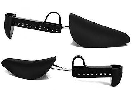 Garneck 4 Paia Di Tendiscarpe Regolabili in Plastica Nera, Estensori Per Scarpe Resistenti Per Uomo e Donna, Espansori Per Stivali Anti-deformazione, Leggeri e Facili Da Trasportare