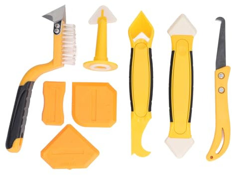 Kit D'outils De Calfeutrage, 8 Pièces, Outils Pour Joints En Silicone, Dissolvant De Calfeutrage, Buse De Grattoir Plus Lisse Pour Carreaux De Cuisine Et De Salle De Bains