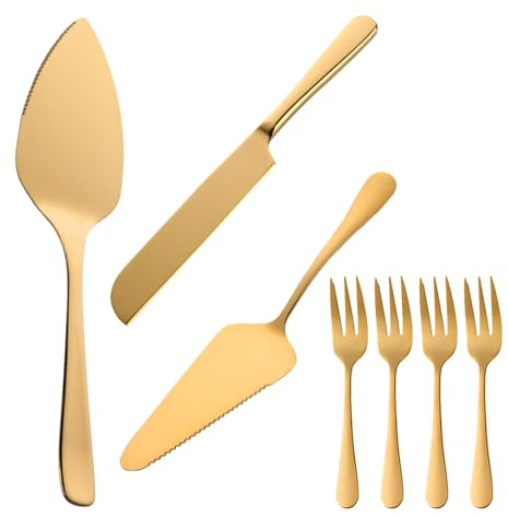 Hochzeitstorte Schaufel Obst Gabel Set Geburtstag Kuchen Brot Service Messer, Gold 304 Edelstahl Spatel Backwerkzeug Kuchen Schaufel Kuchen/Pizza/Käse Butter Messer