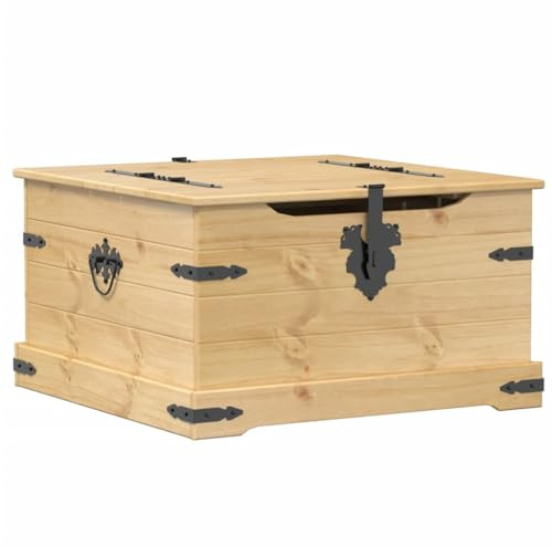 vidaXL Truhe Corona 78x78x45 cm Massivholz Kiefer