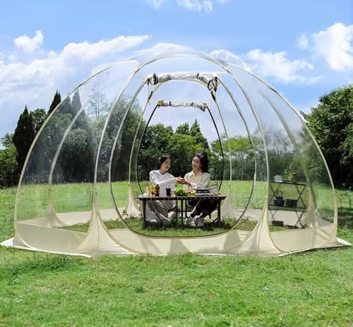 3,m / 3,6 M Transparentes Bubble Zelt, Bubble House Camp Star Zelt, 2–5 Personen, Kuppelzelt für Wasserdicht Partyzelt, Familienzelt, Garten, Terrasse, ÜBerdachung, Unterschlupf(300x300x220cm)