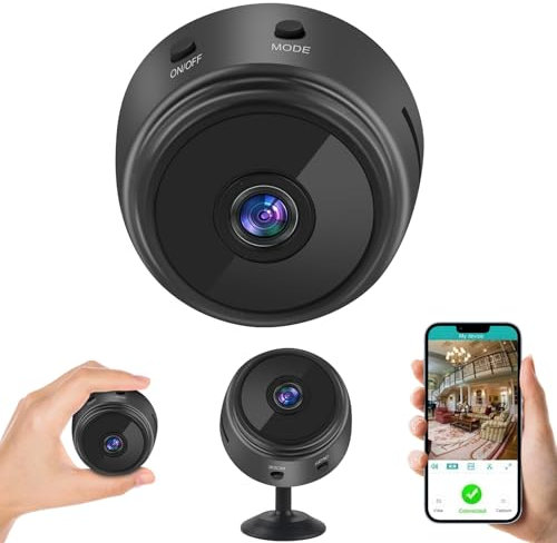 Mini Spy Camera, Hidden 1080P HD Wireless Portable Small Video Camera with Night Vision Motion Detection, Small Security Camera, Room Camera, Nanny Cam, Small Security Camera for Indoor/Outdoor