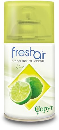 Copyr Fresh Air Lime - Deodorante Ambiente Aerosol dalla Fragranza Fresca e Agrumata, 1 Bombola Spray da 250 ml - Profumatore per Ambienti Interni, Uffici, Ho.Re.Ca - Elimina Odori fino a 100 m3