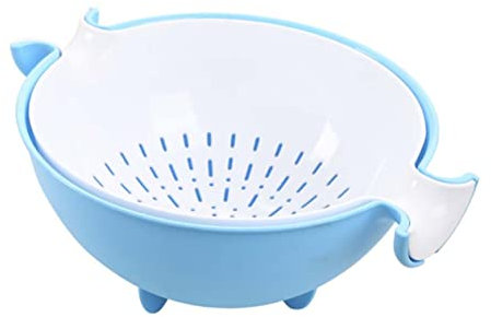 Ciieeo Cesta De Drenaje Plástico Juego De Colador y Tazón Para Lavar y Colar Colador De Cocina